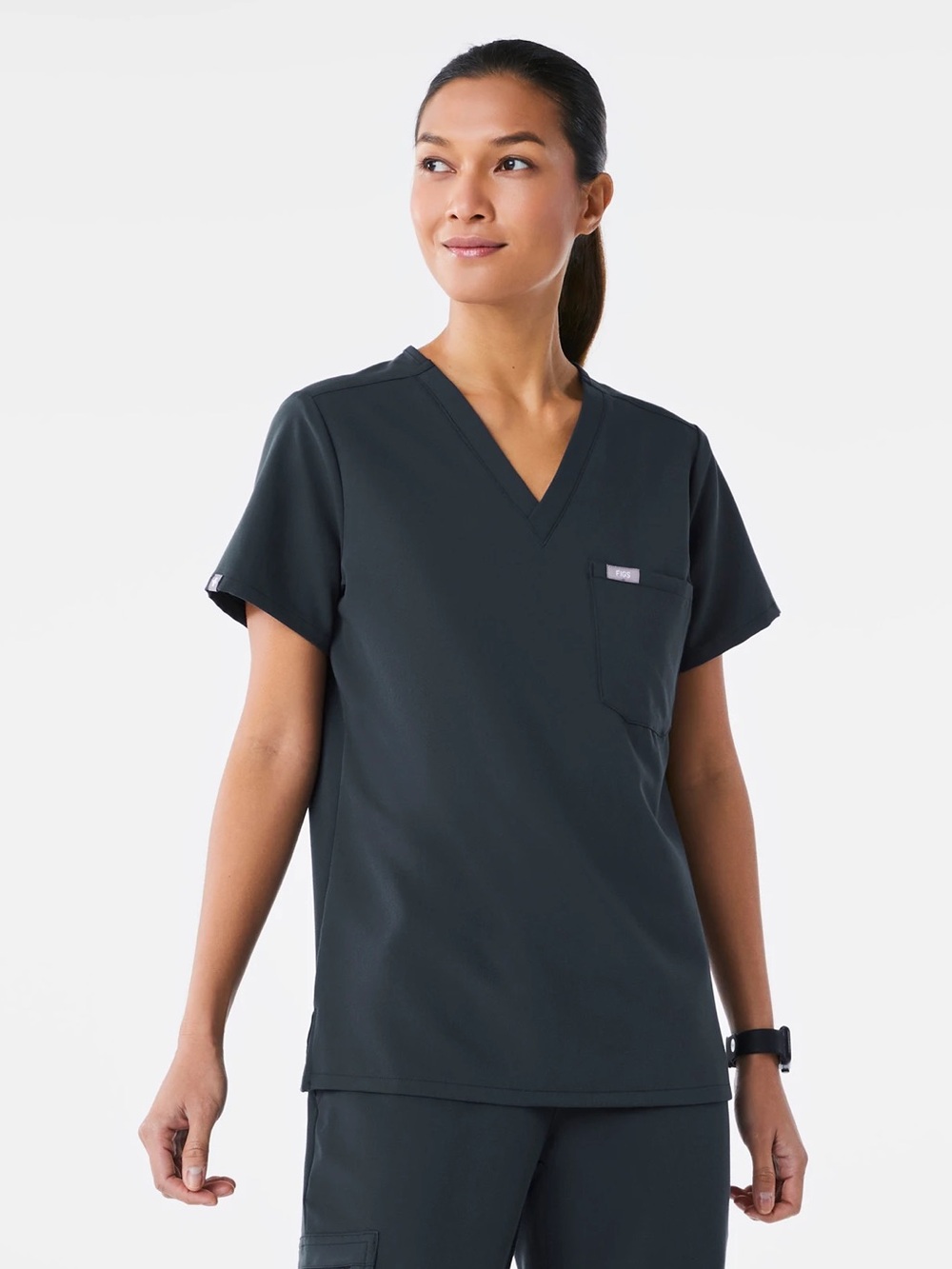 Figs Dark Harbor Catarina One Pocket Scrub Top